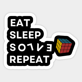 Minimal  Rubiks cube colorful (Repeat) Sticker